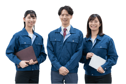 作業服3人組